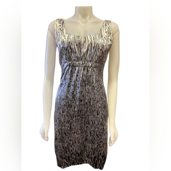 Danier EUC Vintage Dress Animal print Black/White Size 4 - Picture 1 of 11